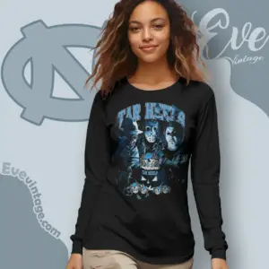 halloween nc tar heels horror team long sleeve tee