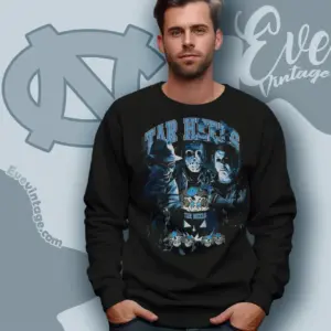 halloween nc tar heels horror team sweatshirt