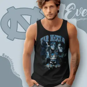 halloween nc tar heels horror team tank top racerback