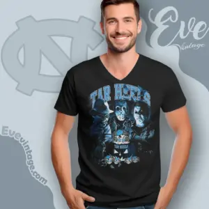 halloween nc tar heels horror team v neck tshirt