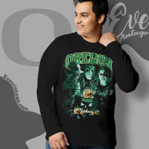 halloween oregon ducks horror team long sleeve tee