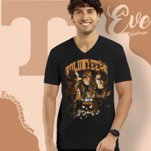 halloween tennessee volunteers horror team v neck tshirt
