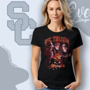 halloween usc trojans horror team women t shirt
