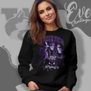 halloween washington huskies horror team sweatshirt