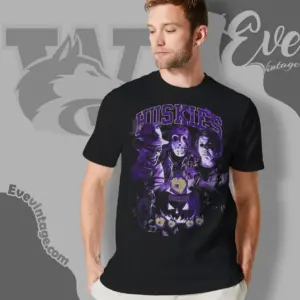 halloween washington huskies horror team t shirt