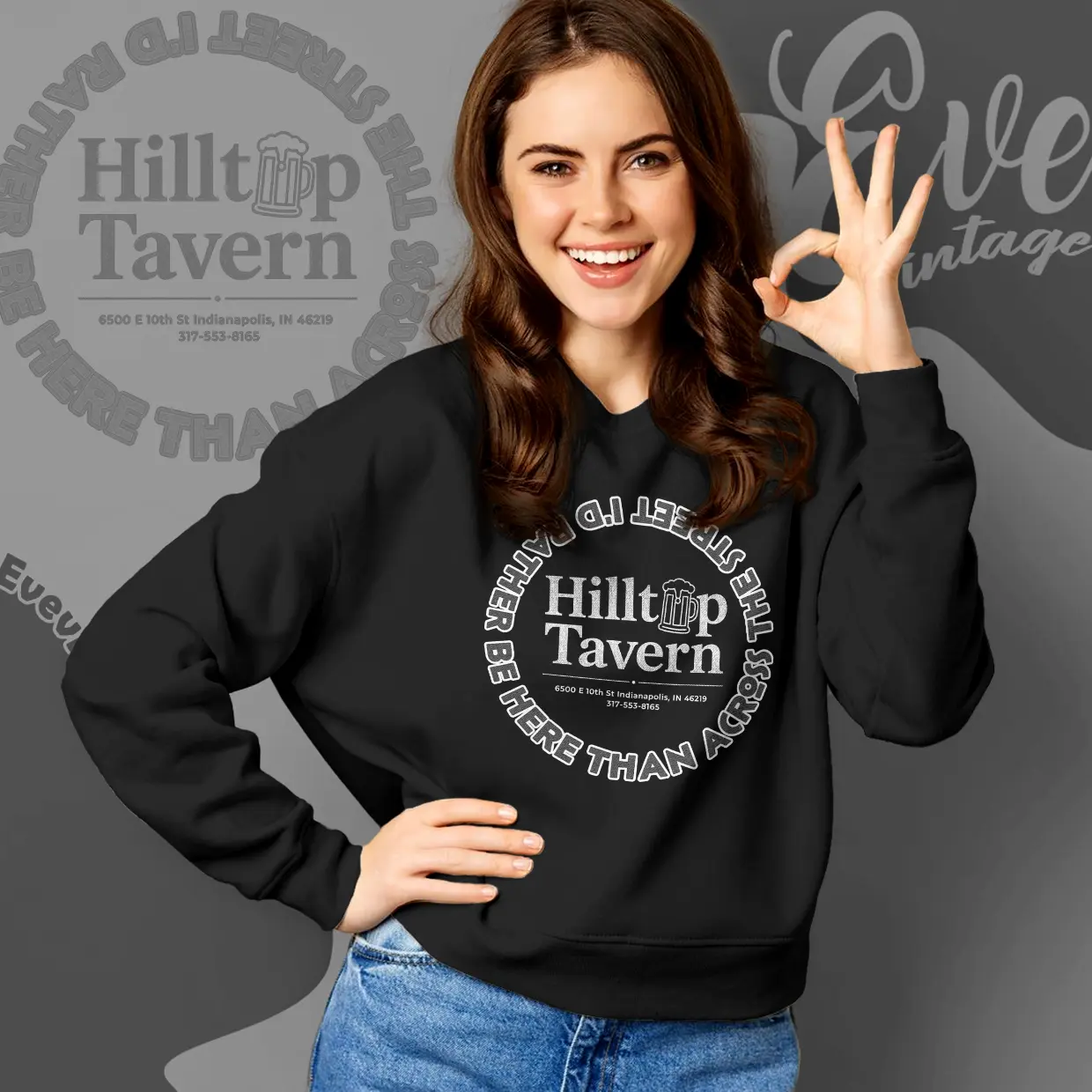 hilltop tavern indianapolis dive bar sweatshirt hilltop tavern indianapolis dive bar sweatshirt
