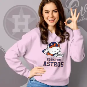 houston astros hello kitty sliding into home sweatshirt