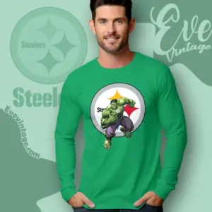 hulk pittsburgh steelers long sleeve tee