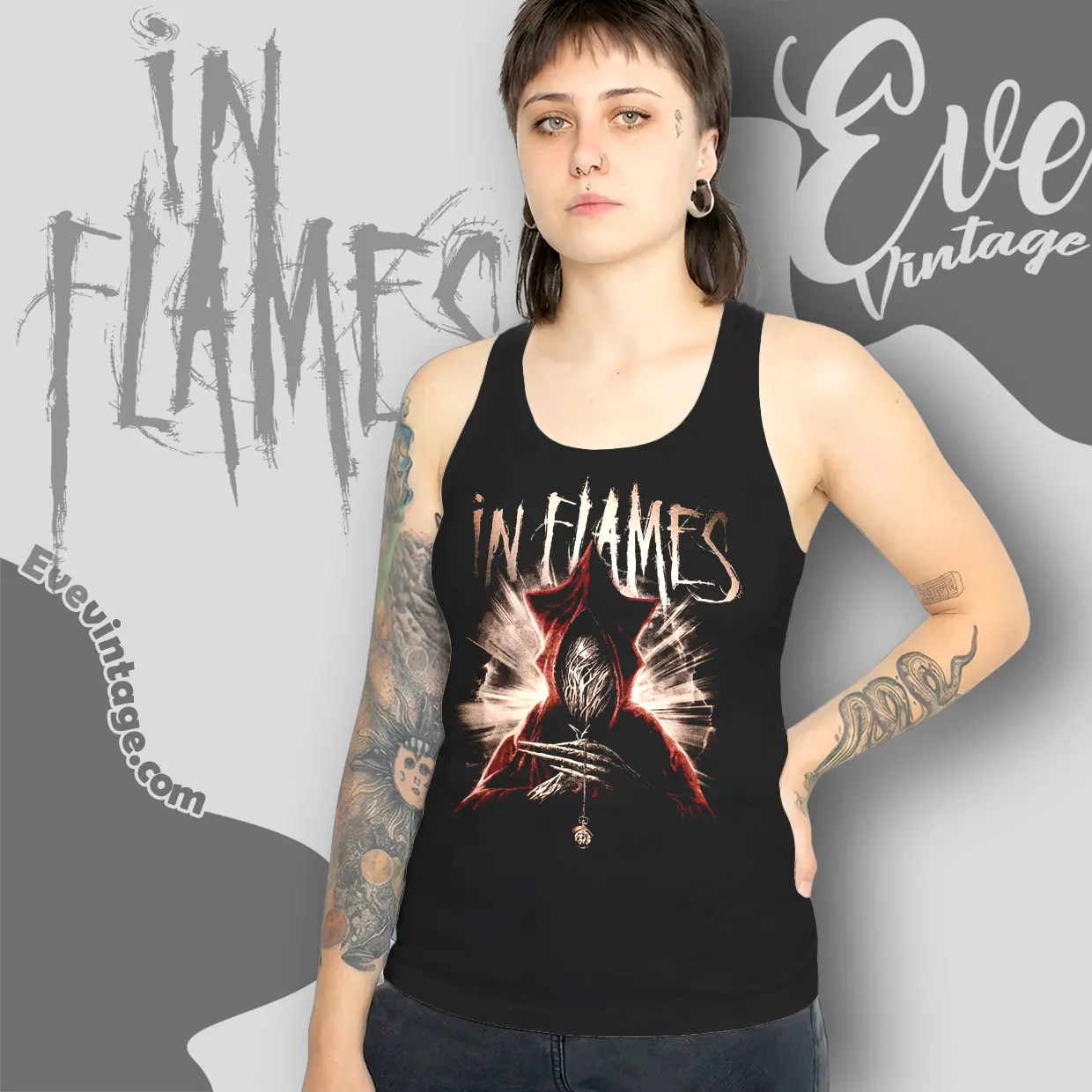 in flames at the end tank top racerback in flames at the end tank top racerback