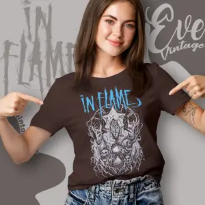 in flames burried time dark women t shirt