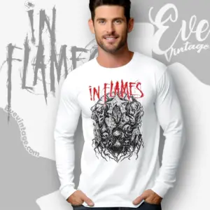 in flames burried time long sleeve tee