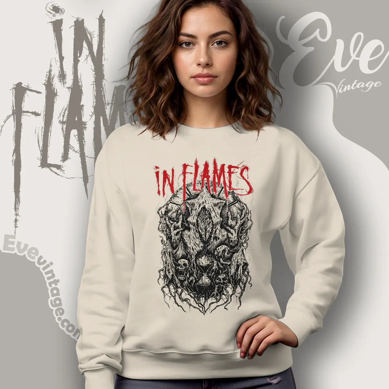 in flames burried time sweatshirt in flames burried time sweatshirt