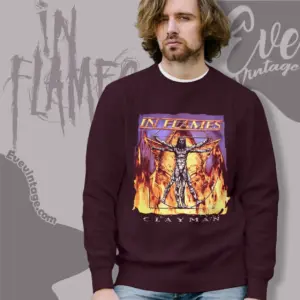 in flames clayman album cover sweatshirt