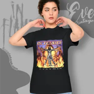 in flames clayman album cover women t shirt