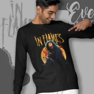 in flames cyclops compass sweatshirt