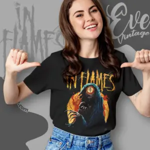 in flames cyclops compass women t shirt