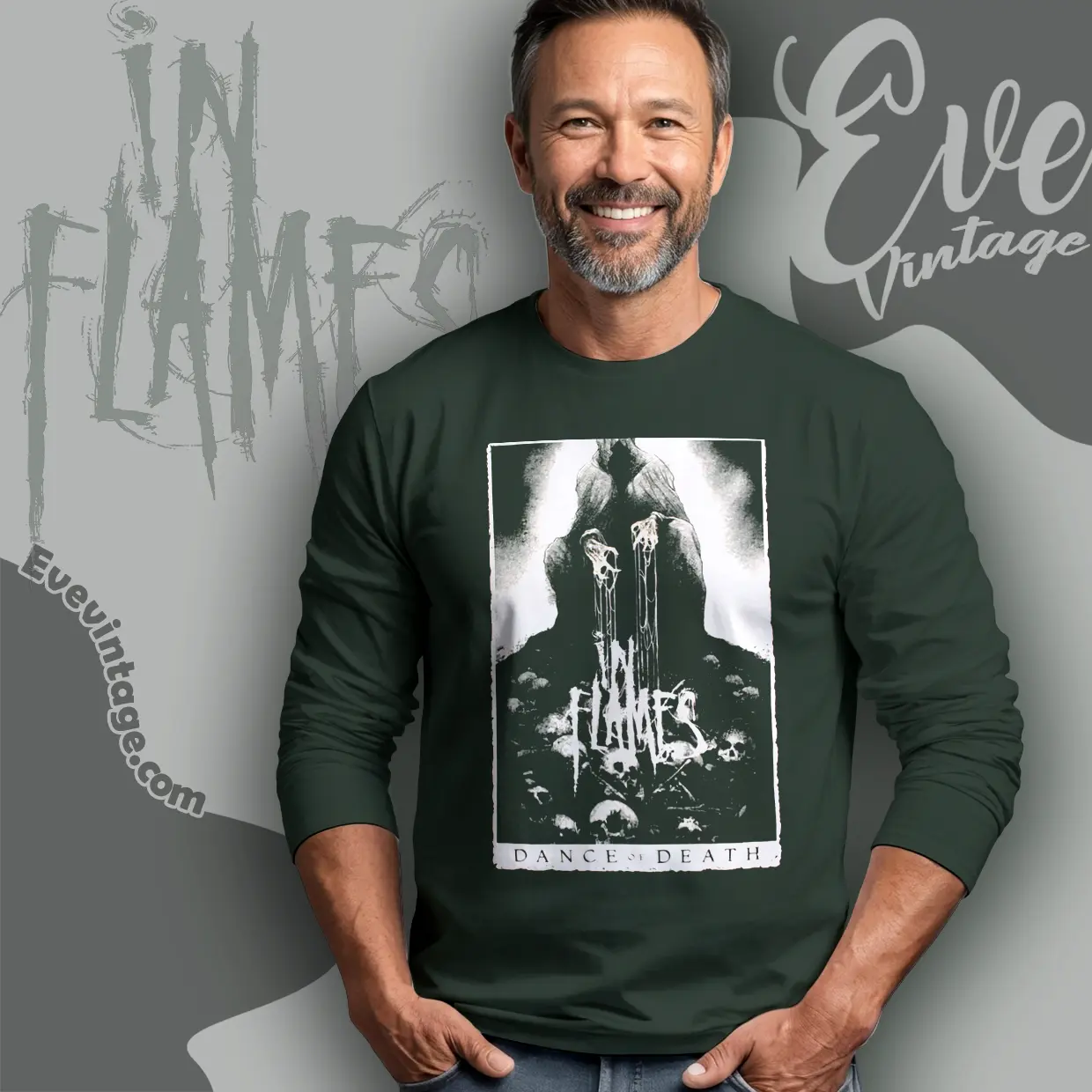 in flames dance of death long sleeve tee in flames dance of death long sleeve tee