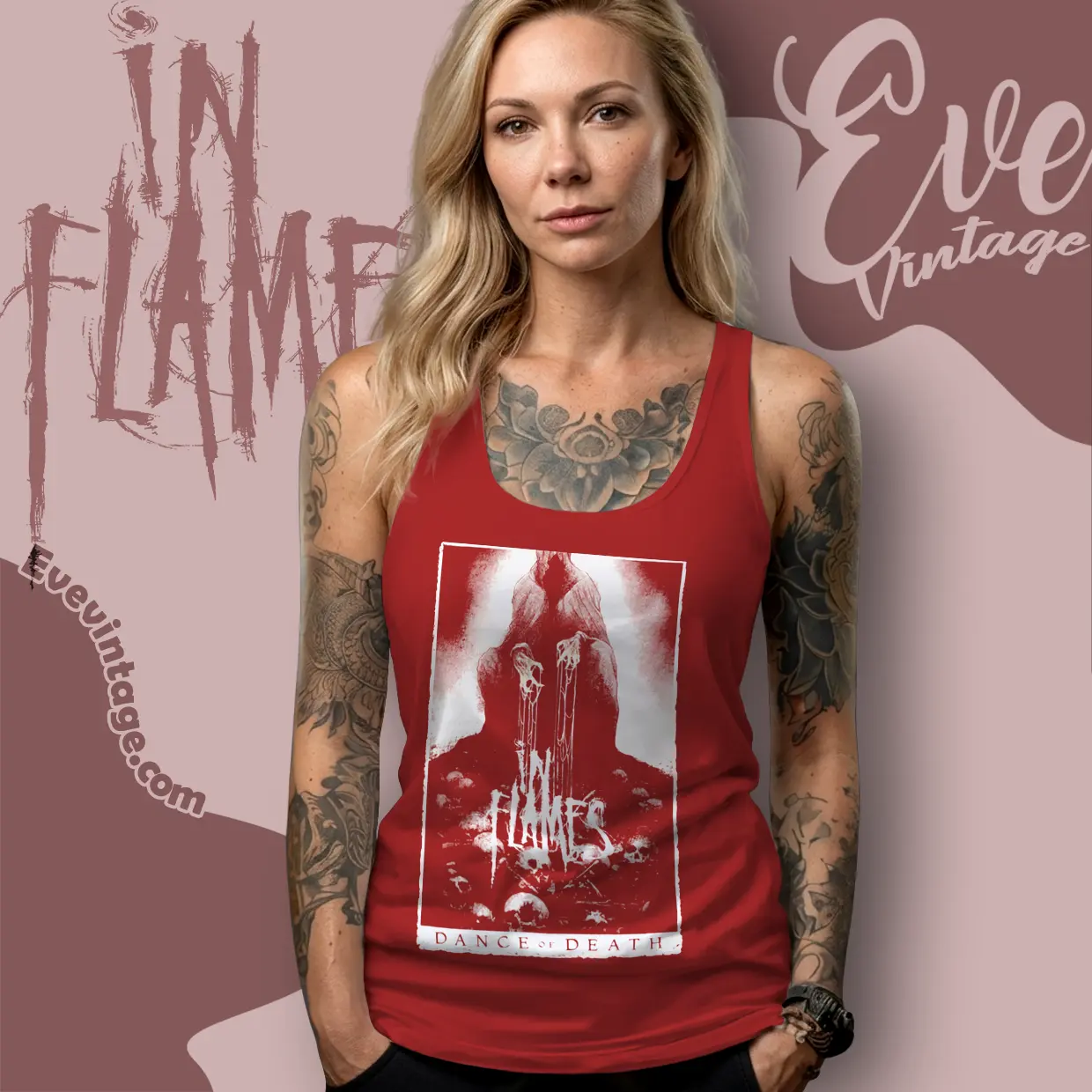 in flames dance of death tank top racerback in flames dance of death tank top racerback