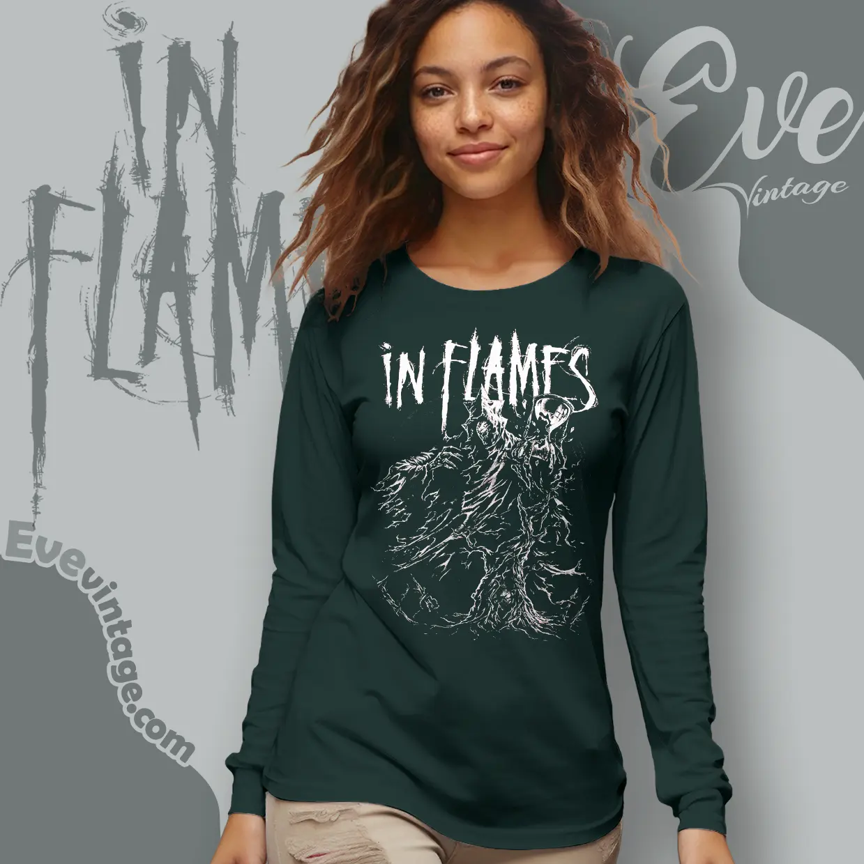 in flames end of time long sleeve tee in flames end of time long sleeve tee
