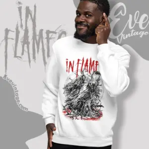 in flames end of time white sweatshirt