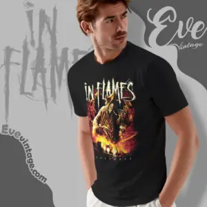 in flames foregone space t shirt