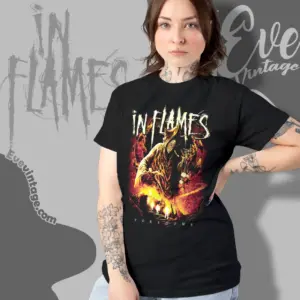 in flames foregone space women t shirt