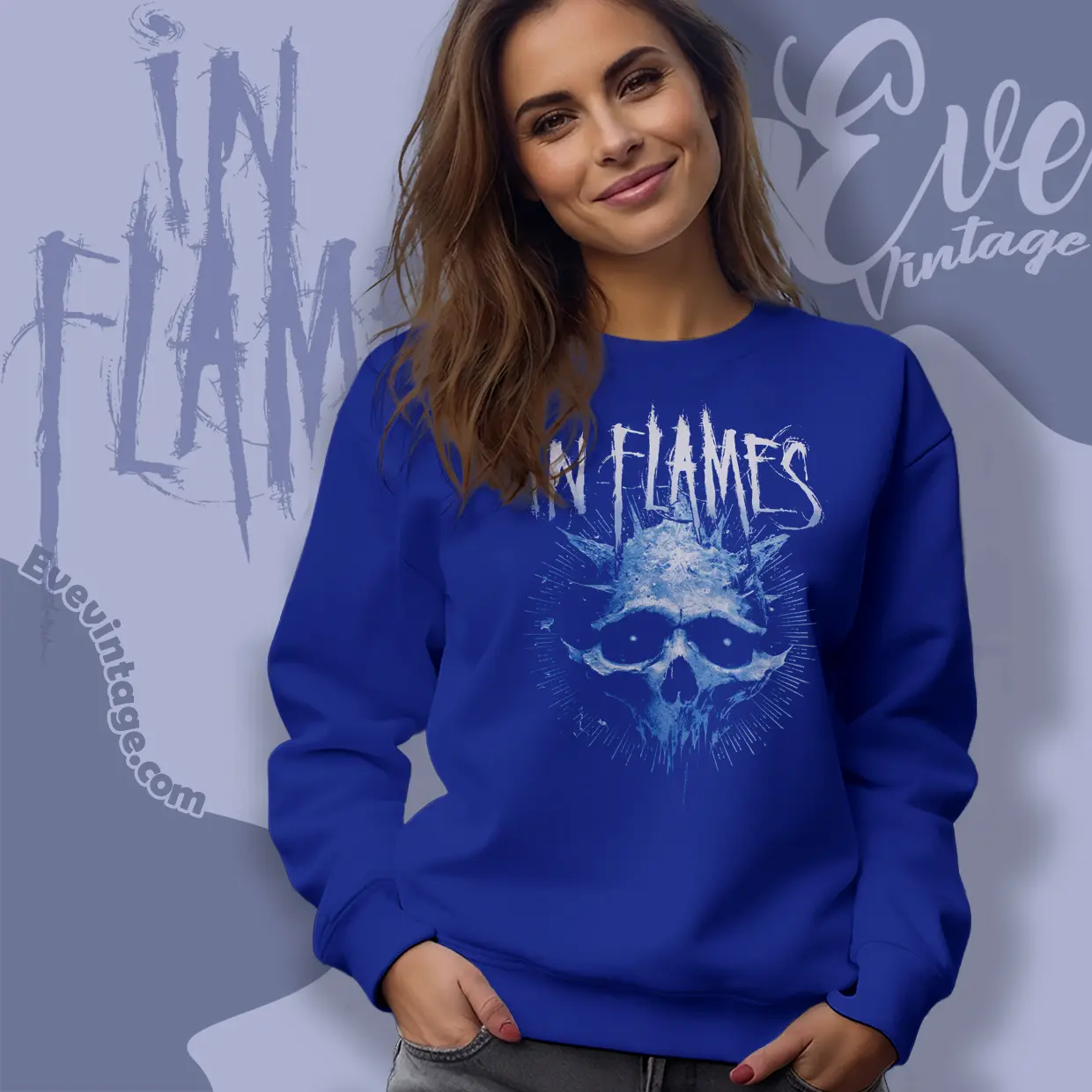 in flames frozen jester skull sweatshirt in flames frozen jester skull sweatshirt