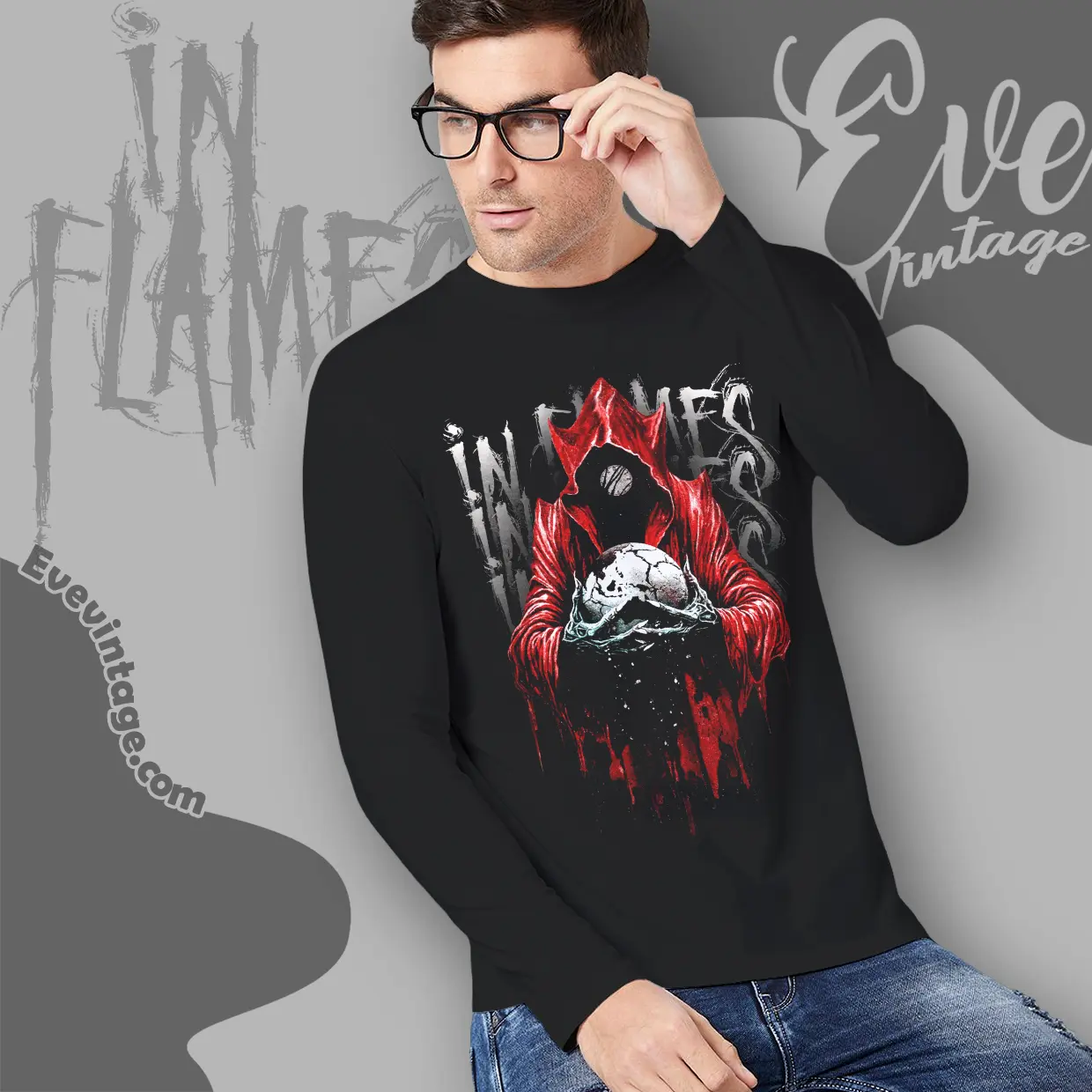 in flames jester drip long sleeve tee in flames jester drip long sleeve tee