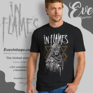 in flames jester horn t shirt