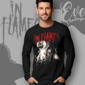 in flames meet your maker long sleeve tee