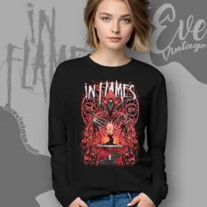 in flames mother time long sleeve tee