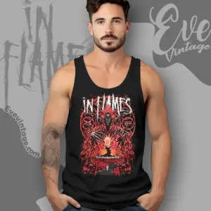 in flames mother time tank top racerback