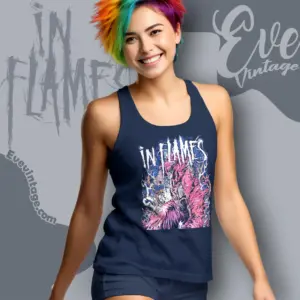 in flames nothing but pain tank top racerback