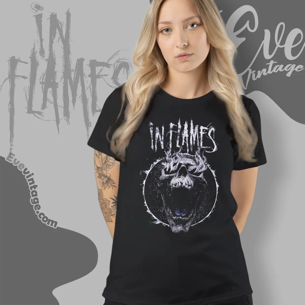 in flames screaming skull women t shirt in flames screaming skull women t shirt