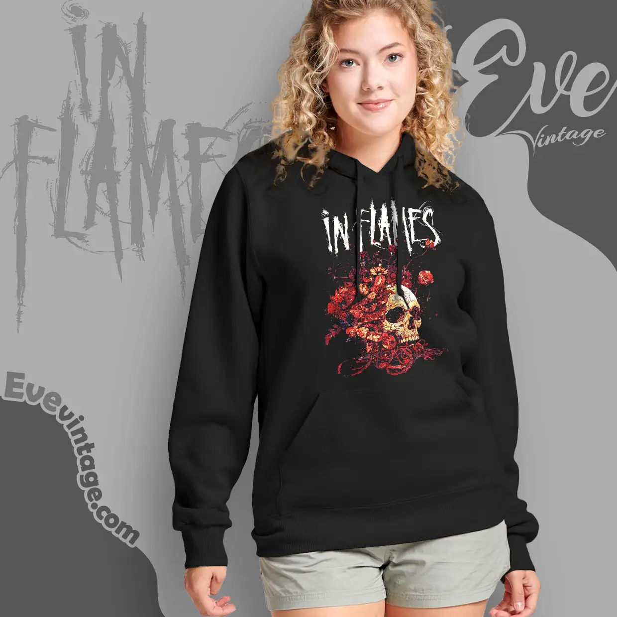 in flames skull vines hoodie in flames skull vines hoodie