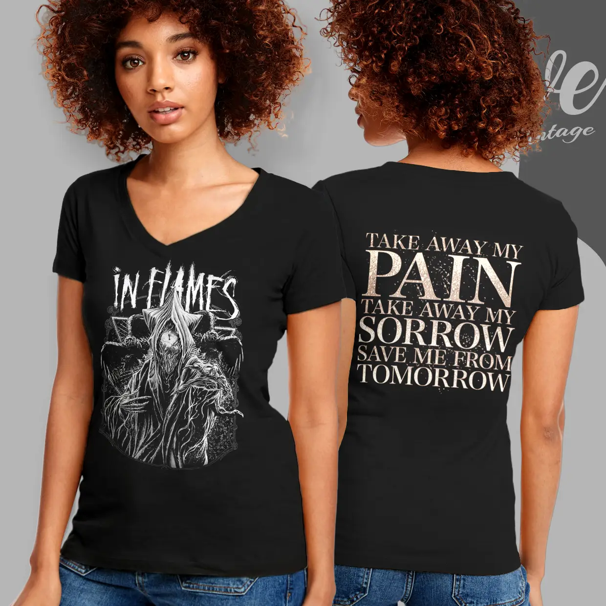 in flames take away my pain v neck tshirt in flames take away my pain v neck tshirt