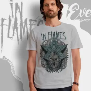 in flames the wheel turns t shirt