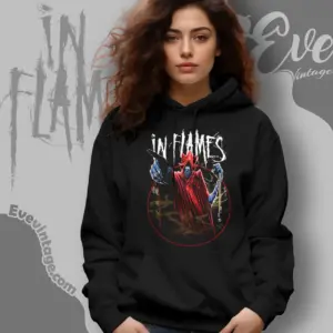 in flames time jester hoodie