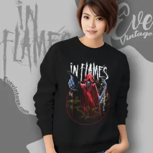 in flames time jester sweatshirt