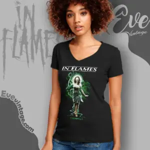 in flames whoracle v neck tshirt