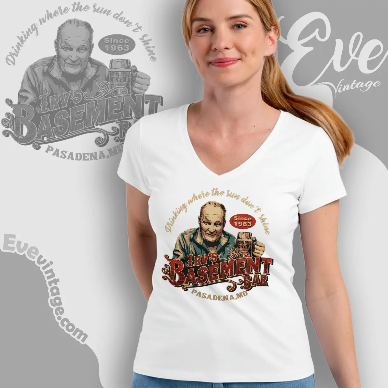 irvs basement bar shirt pasadena md dive bar v neck tshirt irvs basement bar shirt pasadena md dive bar v neck tshirt