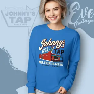 johnnys tap munster indiana dive bar long sleeve tee