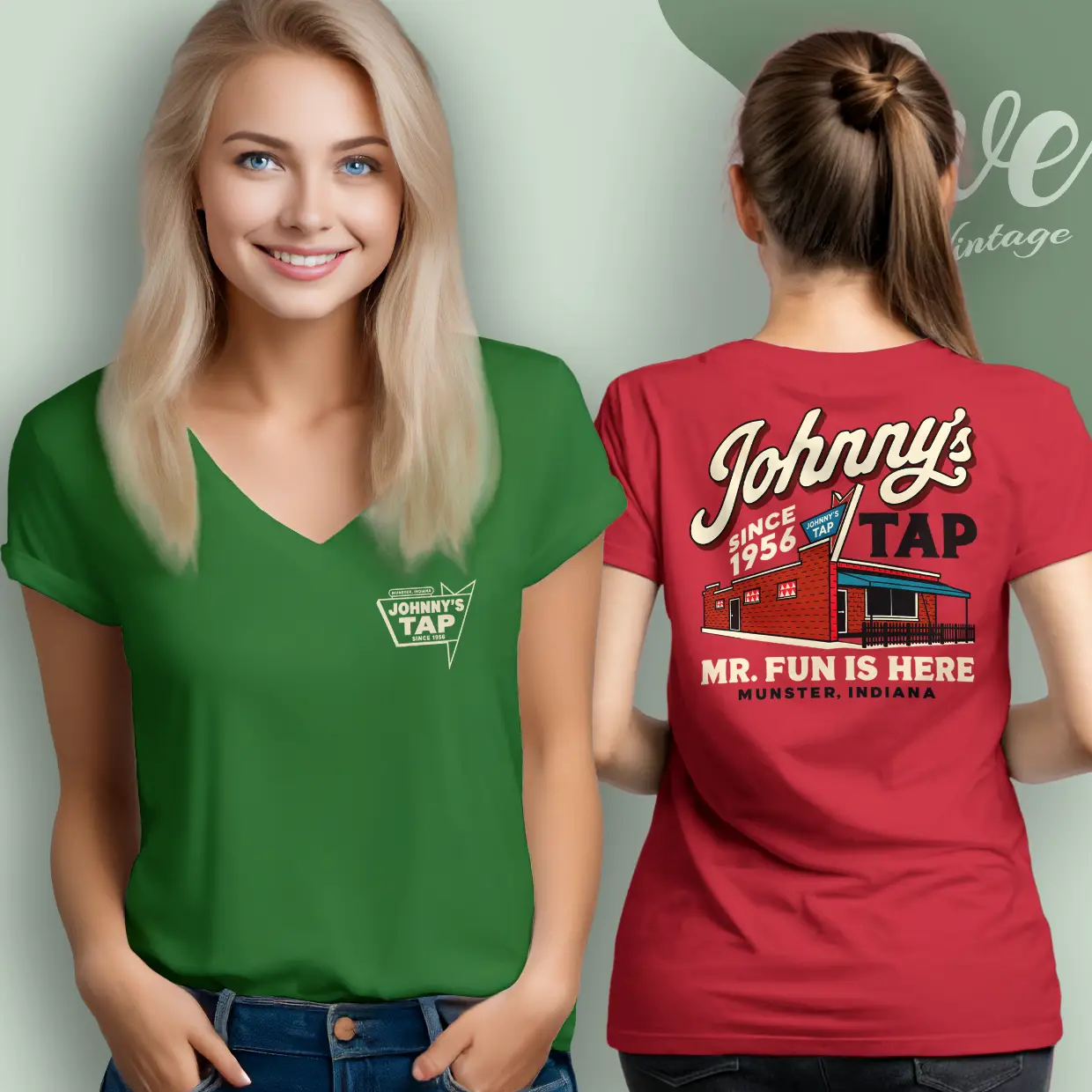 johnnys tap munster indiana dive bar v neck tshirt johnnys tap munster indiana dive bar v neck tshirt