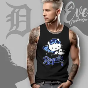 kansas city royals hello kitty sliding into home tank top racerback