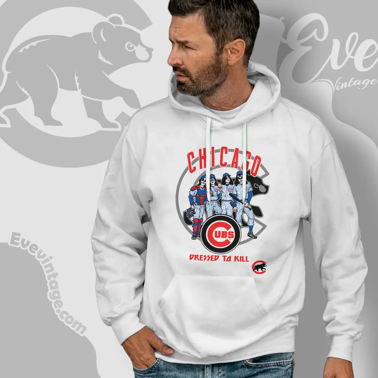 kiss chicago cubs dressed to kill hoodie kiss chicago cubs dressed to kill hoodie