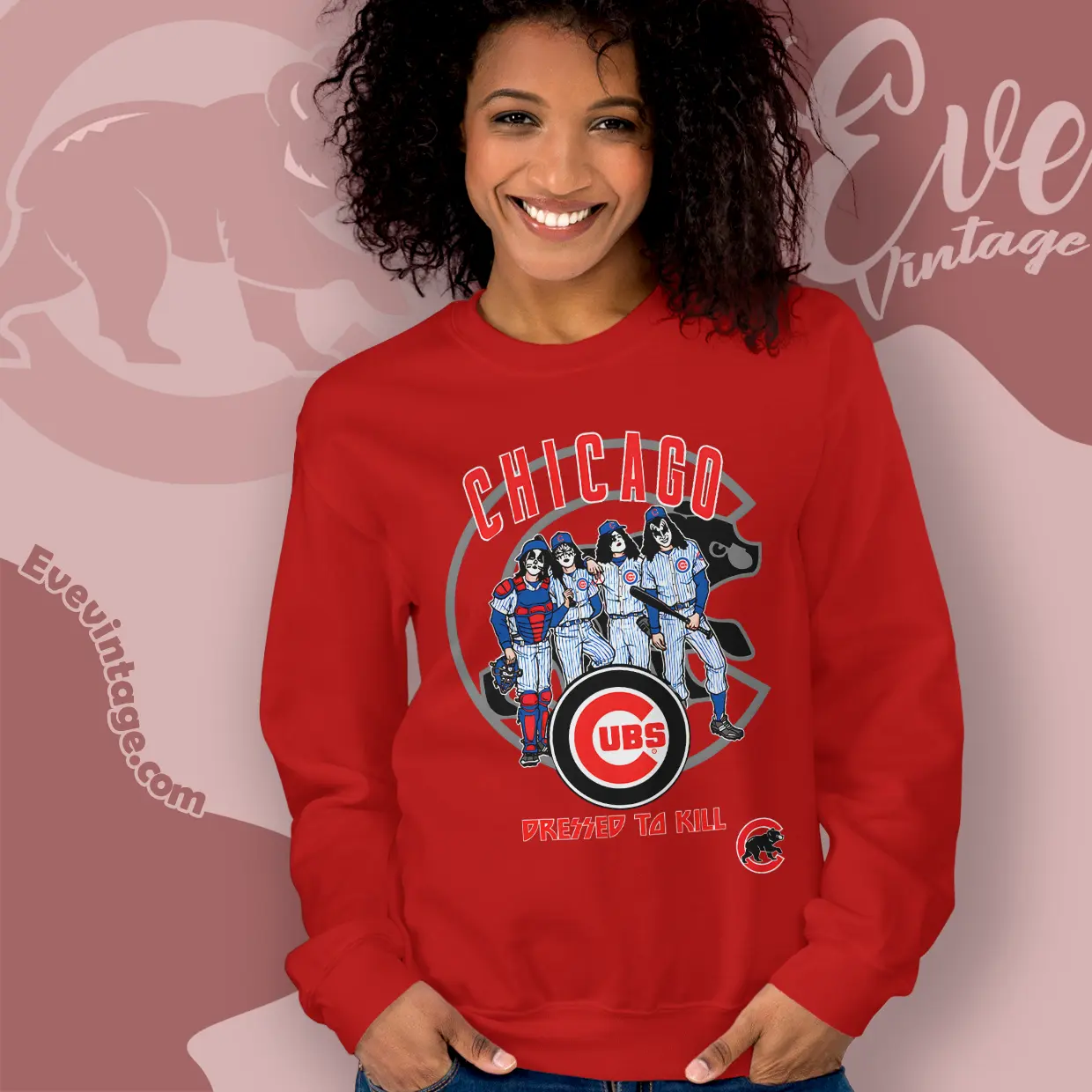 kiss chicago cubs dressed to kill sweatshirt kiss chicago cubs dressed to kill sweatshirt