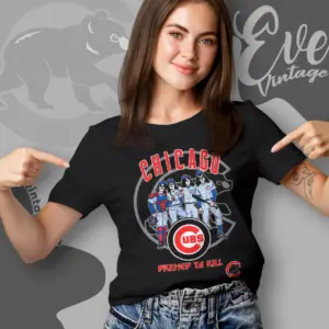kiss chicago cubs dressed to kill women t shirt