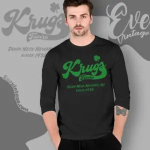 krugs tavern shirt newark nj dive bar long sleeve tee