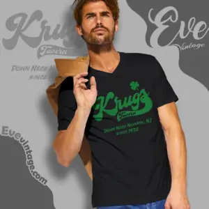 krugs tavern shirt newark nj dive bar v neck tshirt