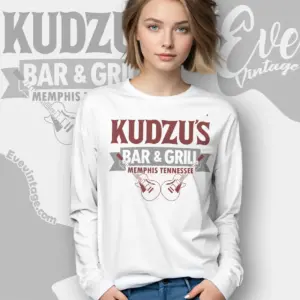 kudzus bar grill shirt memphis dive bar long sleeve tee